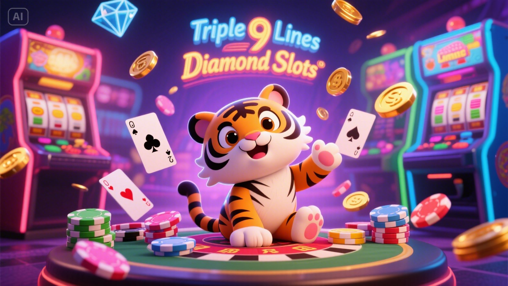 Triple 9 Lines Diamond Slots